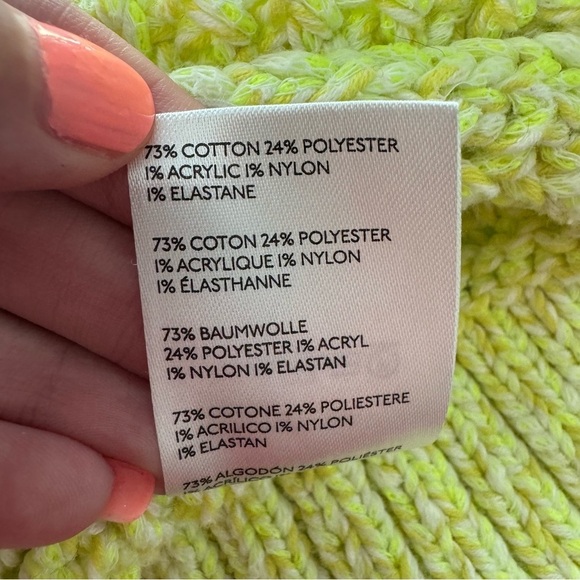 Anthropologie Serenity Open Cardigan Knit Sweater Lime Yellow Green XS/S - Picture 9 of 9